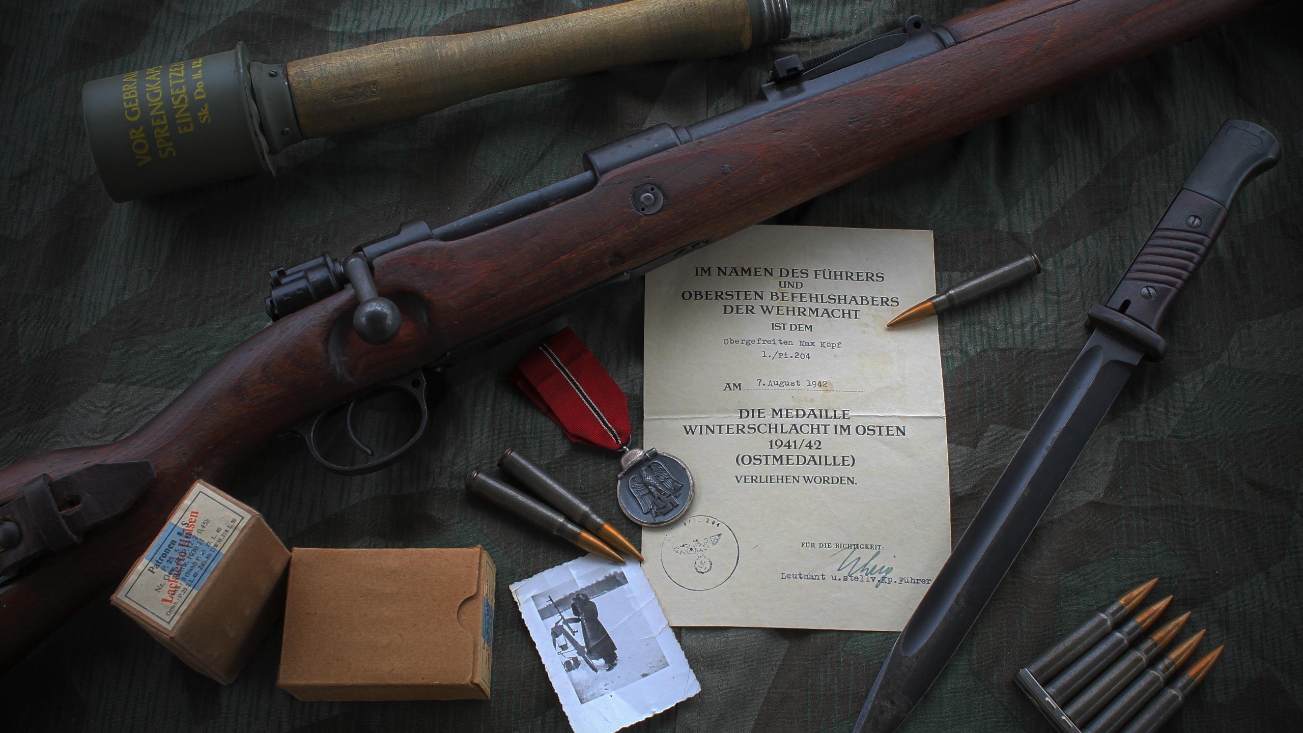 Gun Bolt Action Rifle Mauser Kar98k World War Ii