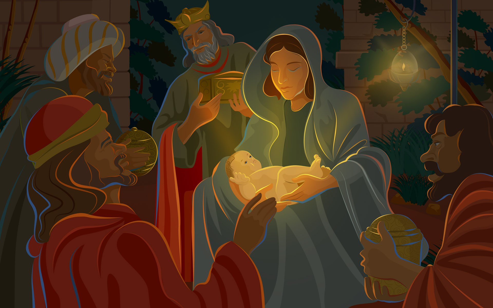 Nativity Scene The Birth Of Jesus Wallpaper HD