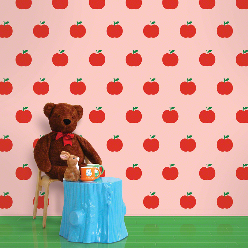Apples In Red And Pink Removable Wallpaper By Wallcandy Arts