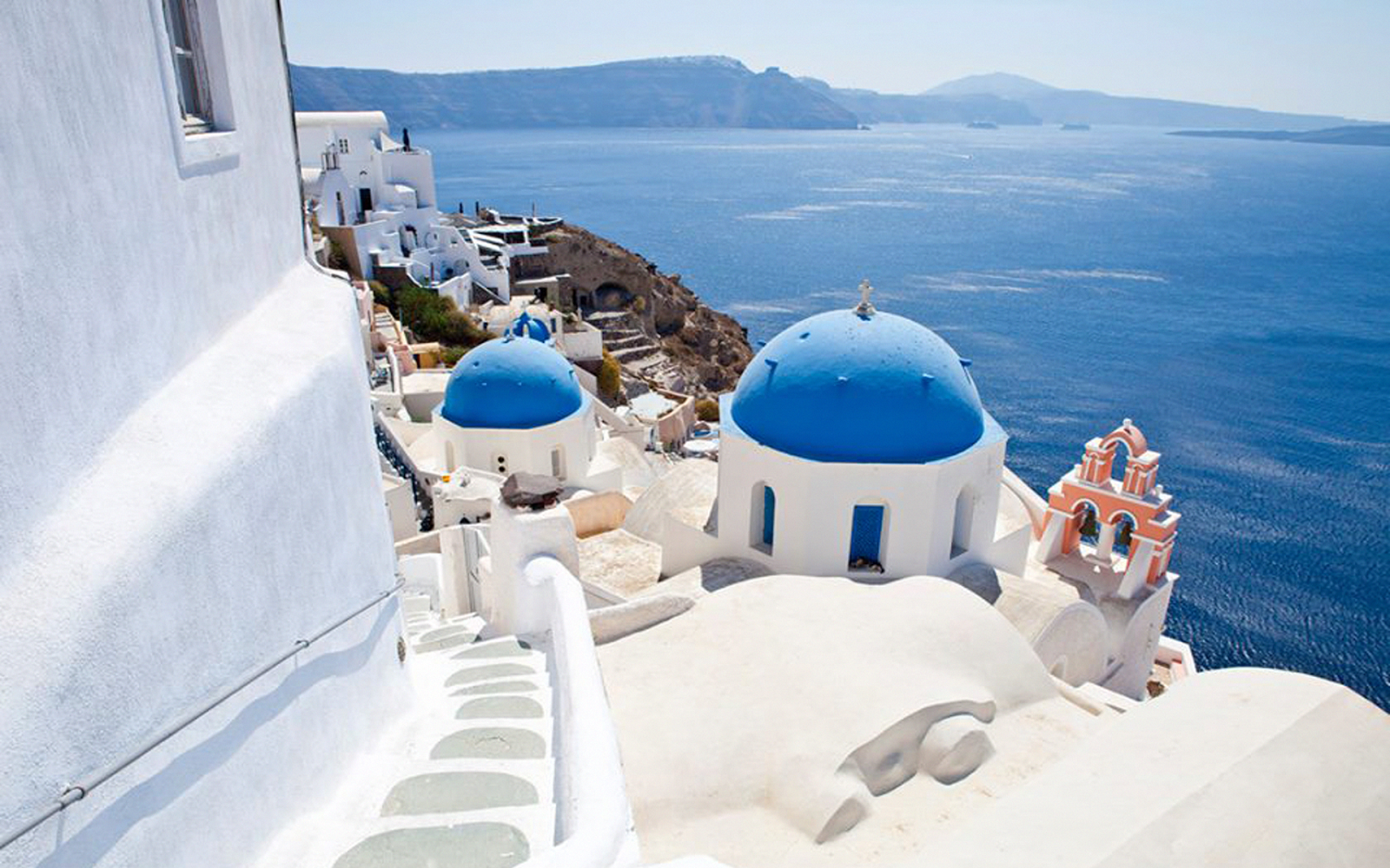 Santorini Island In Greece Wallpaper Hiresmoall