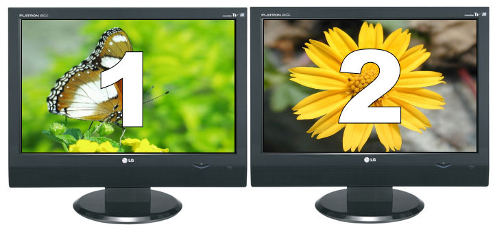 Get Two Different Wallpaper Dual Monitors