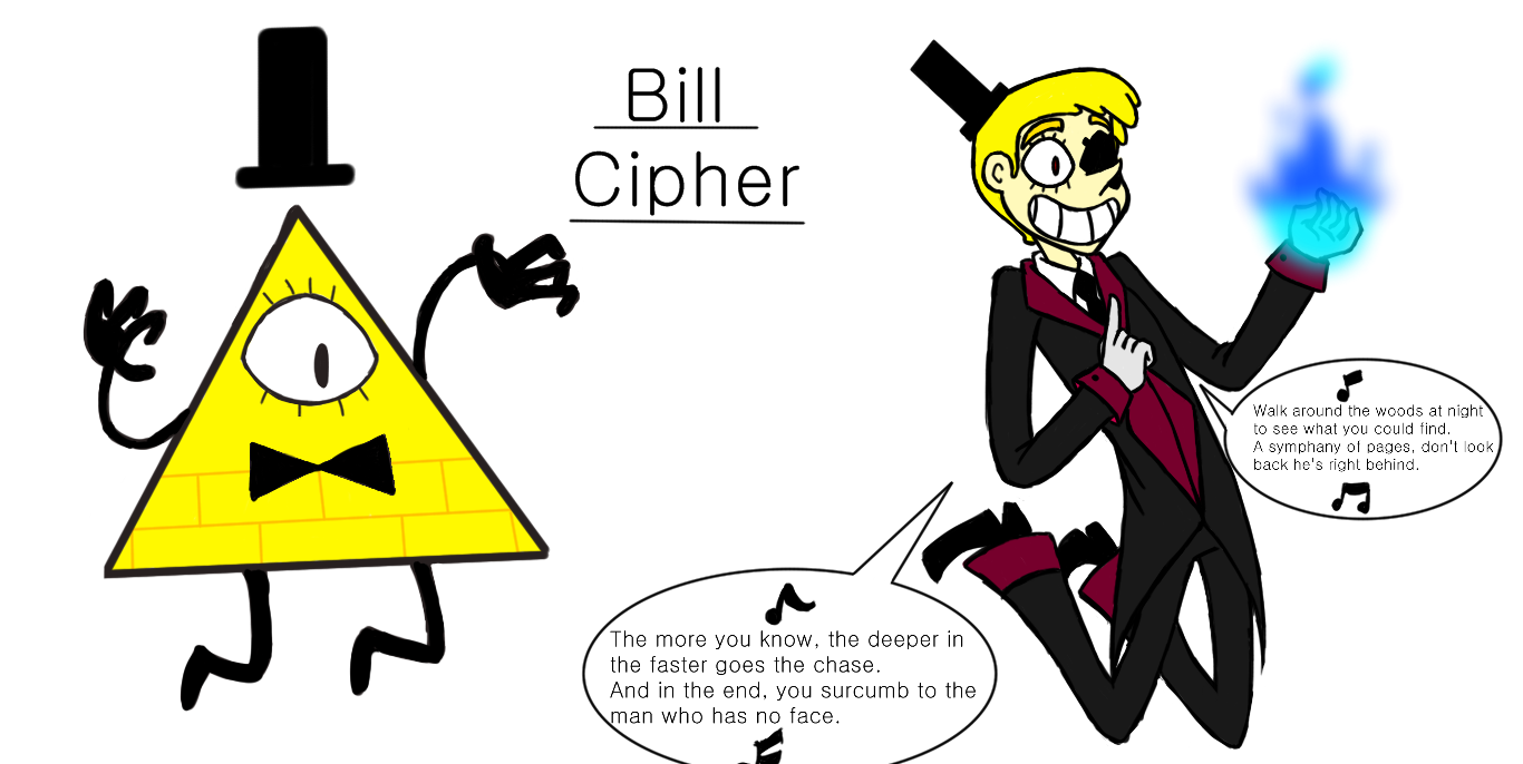 My Human Version of Bill Cipher by LaughterLover on
