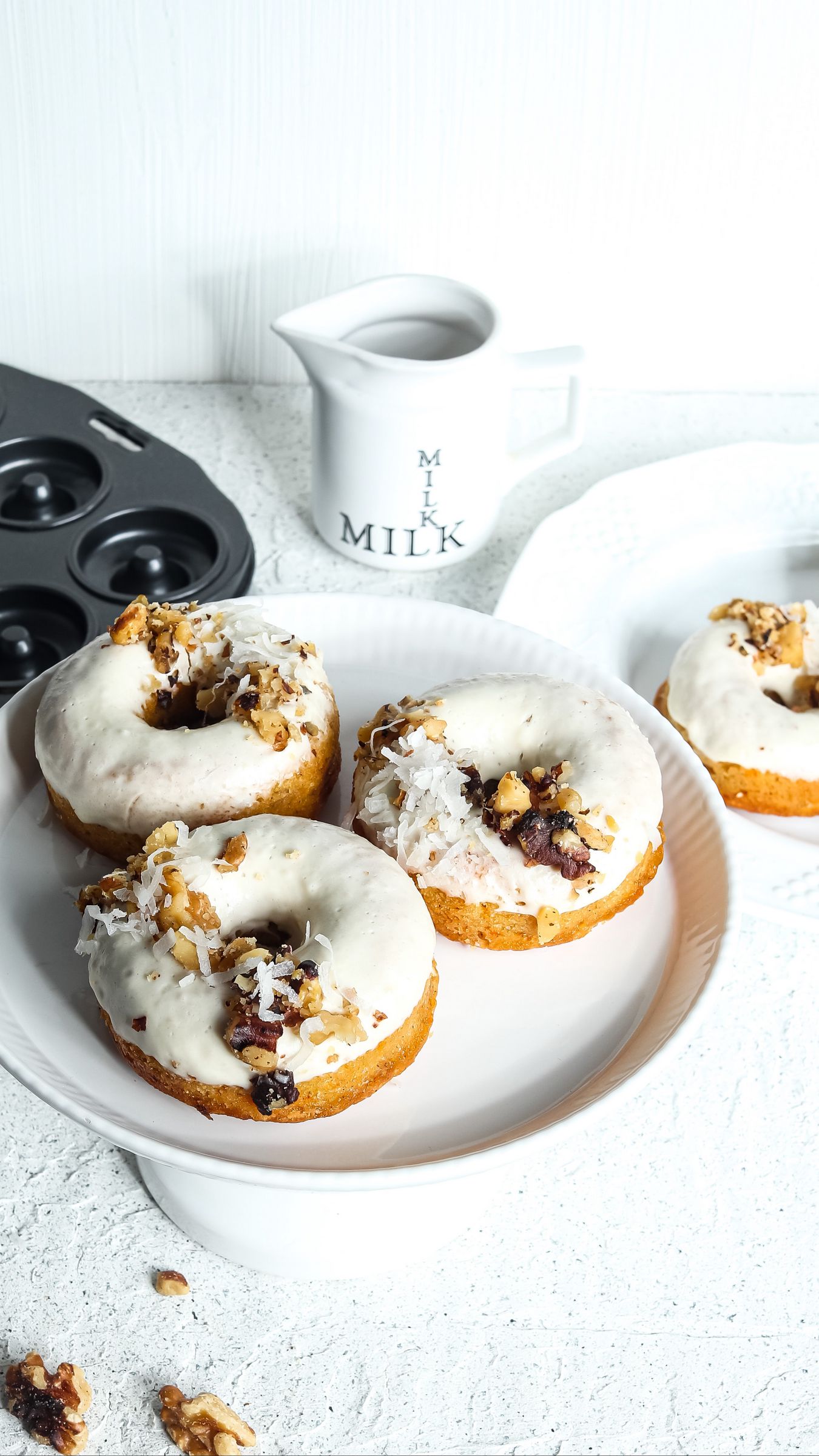 Wallpaper Donuts Glaze Nuts Sprinkles Dessert