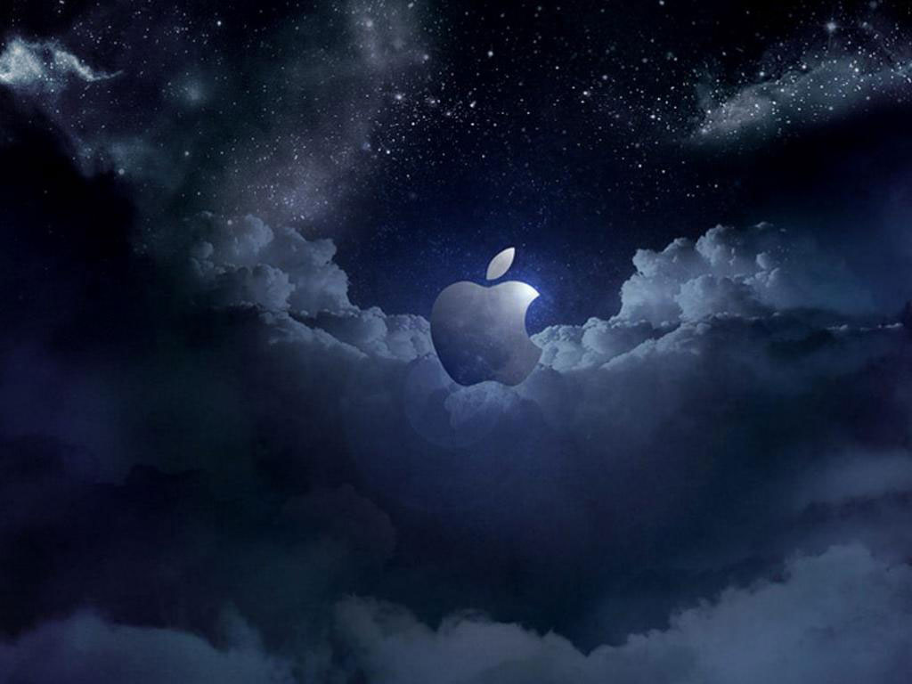 Cloudy Apple logo wallpaper background Logo wallpapers