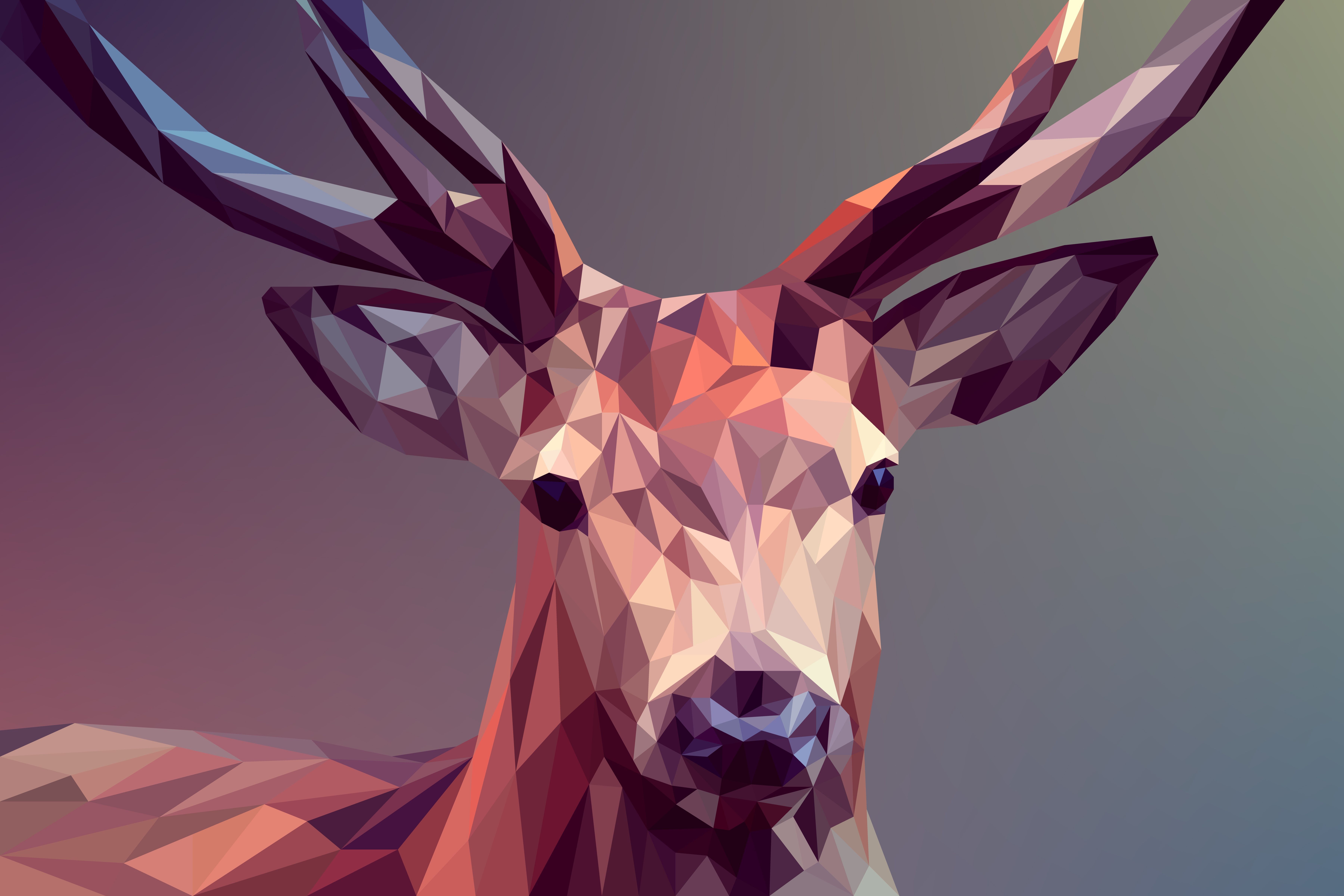 Deer Art Wallpaper Top Background