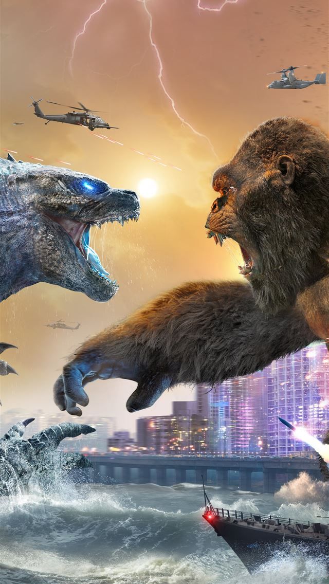 Godzilla Vs Kong Movie 5k iPhone Wallpaper