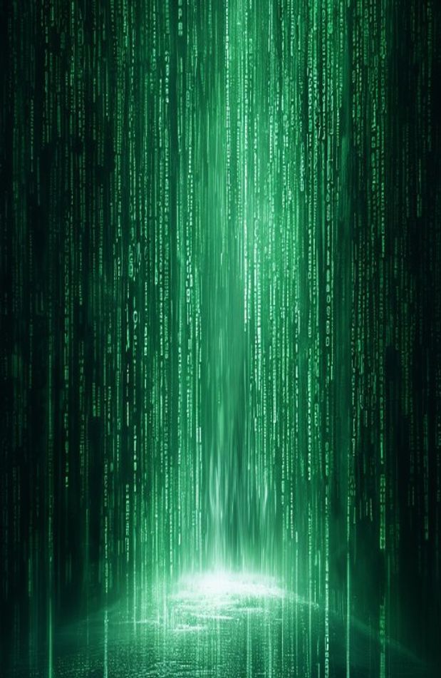 Matrix Binary Code Falling Wallpaper