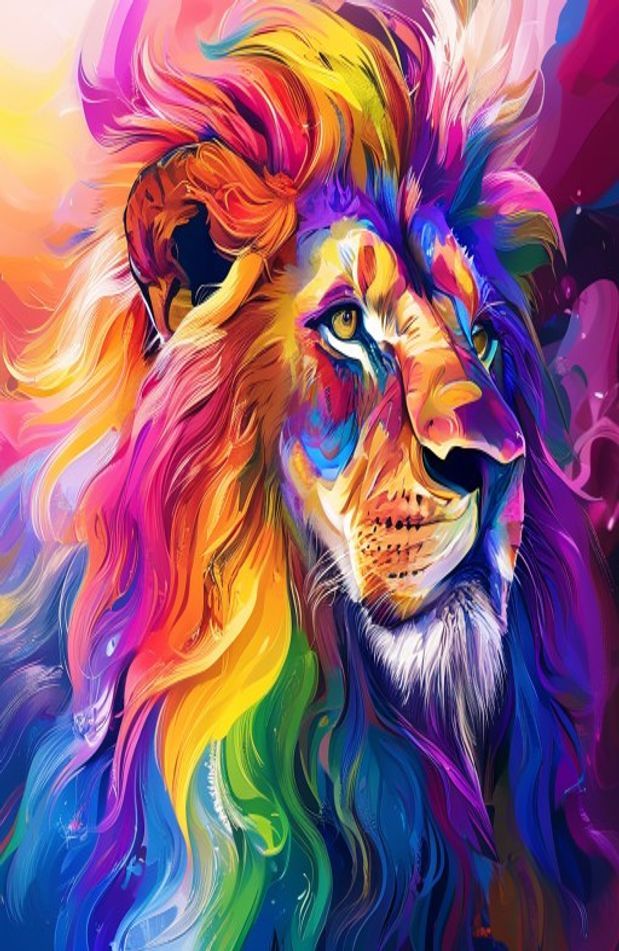 Rainbow Lion Wallpaper