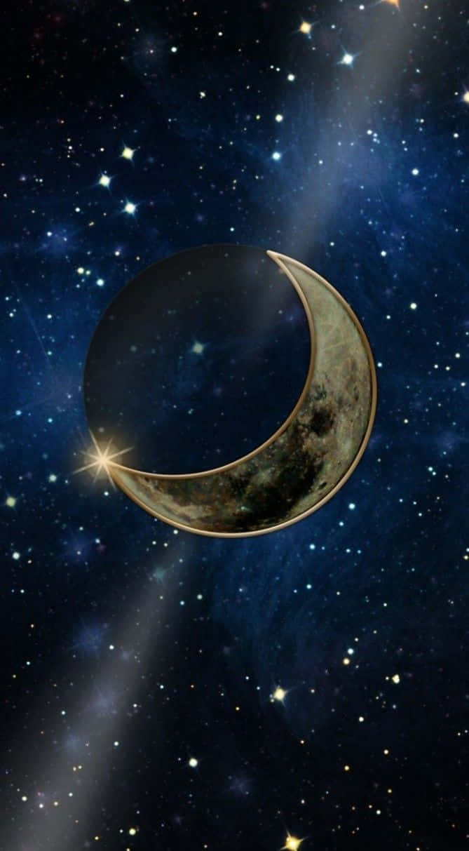 Fancy Moon And Stars iPhone Wallpaper