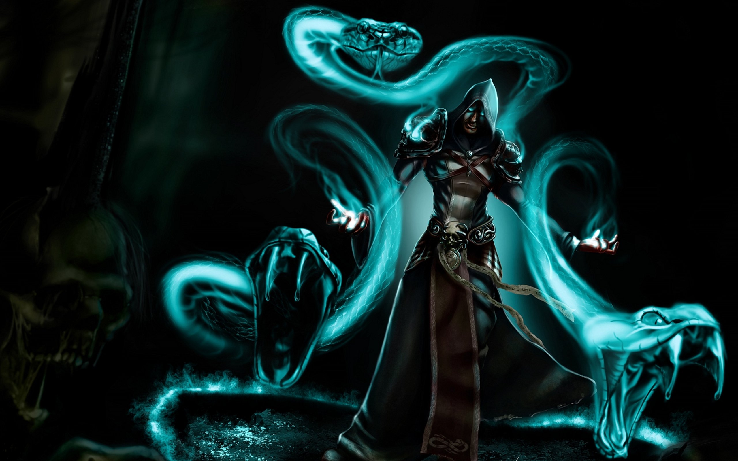 Mage Wizard Sorcerer Art Artwork Magic Magician Wallpaper Background