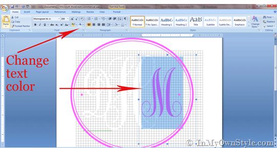 Create A Monogram Using Microsoft Word