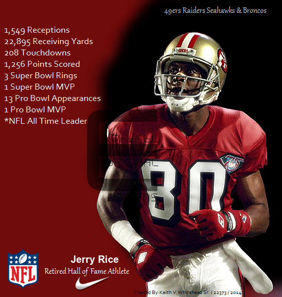 Jerry Rice 49ers Nfl Hall Of Fame Retired Athlete By Keiffer Boy