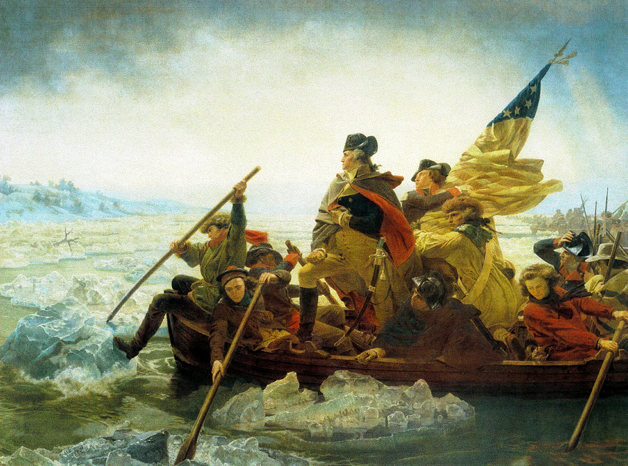 Washington Crossing The Delaware Detail By Emanuel Leutze