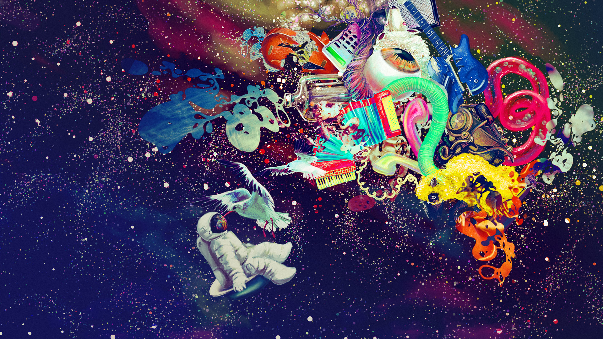 Psychedelic Space Desktop And Mobile Wallpaper Wallippo