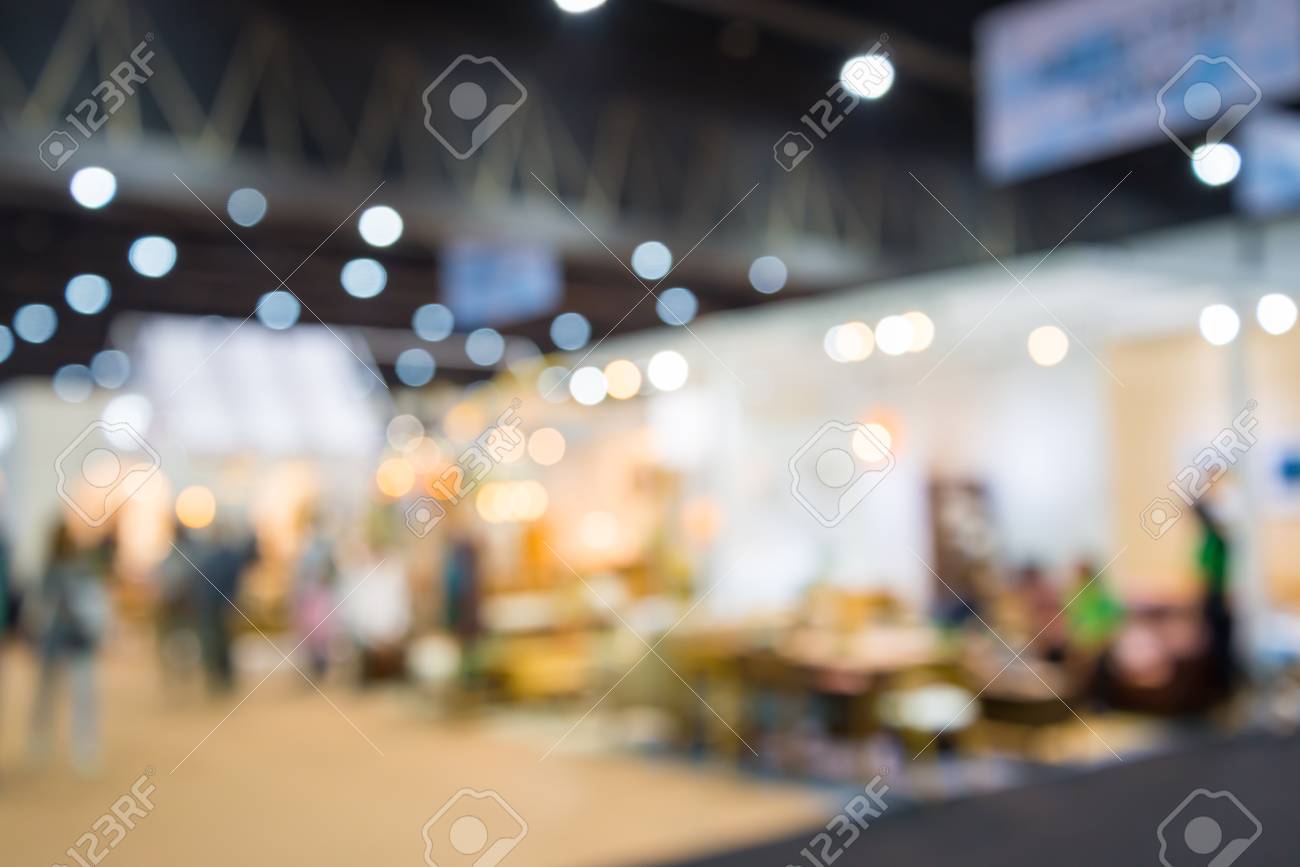 Abstract Blurred Furniture Home Decor Expo Background Stock Photo