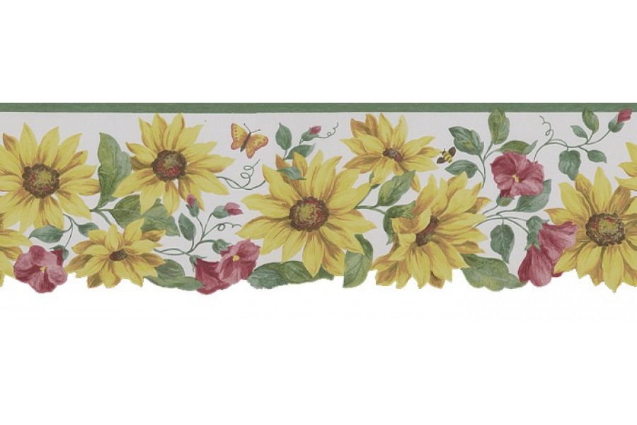 Free download Green Floral Scalloped Wallpaper Border [900x600] for ...