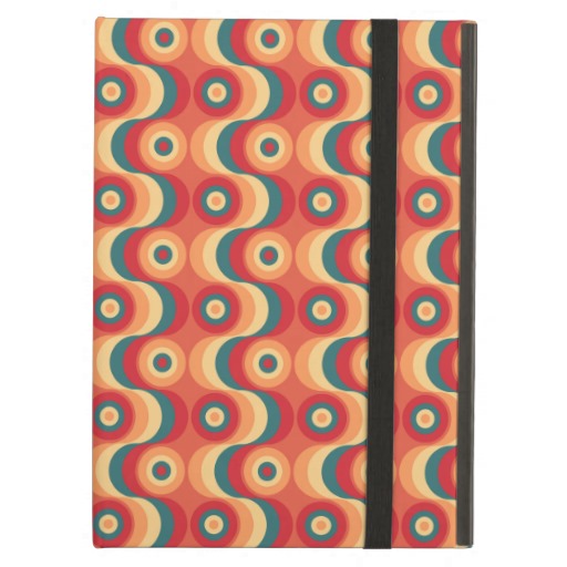 Retro Sixties wallpaper pattern scarlet iPad Covers Zazzle