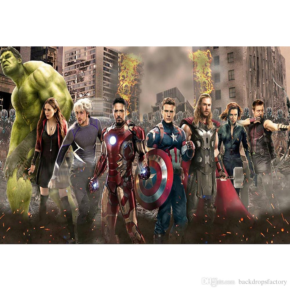 2019 Avengers Themed Photo Booth Background Iron Man Hulk Captain