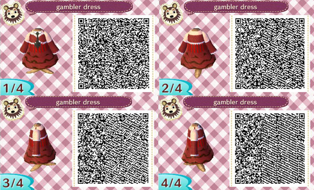 Acnl Red Lacy Dress Qr Code By Codez