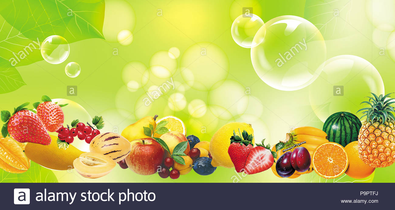 Green Fruit Natural Health Background Banner And Beautiful Nature