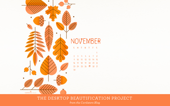 Hello November A Desktop Calendar Cardstore