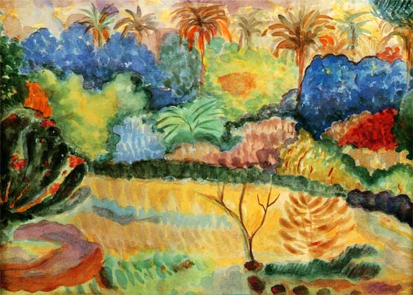 Tahitian landscape   Paul Gauguin as art print or hand
