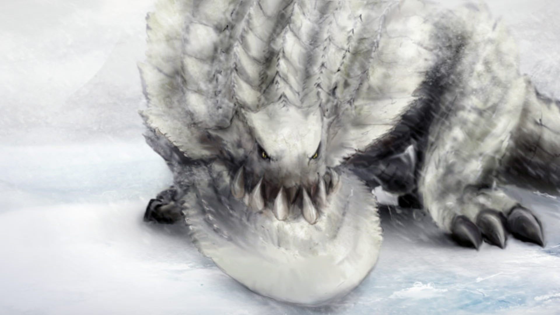 Gray Dragon Illustration Monster Hunter Ukanlos HD Wallpaper