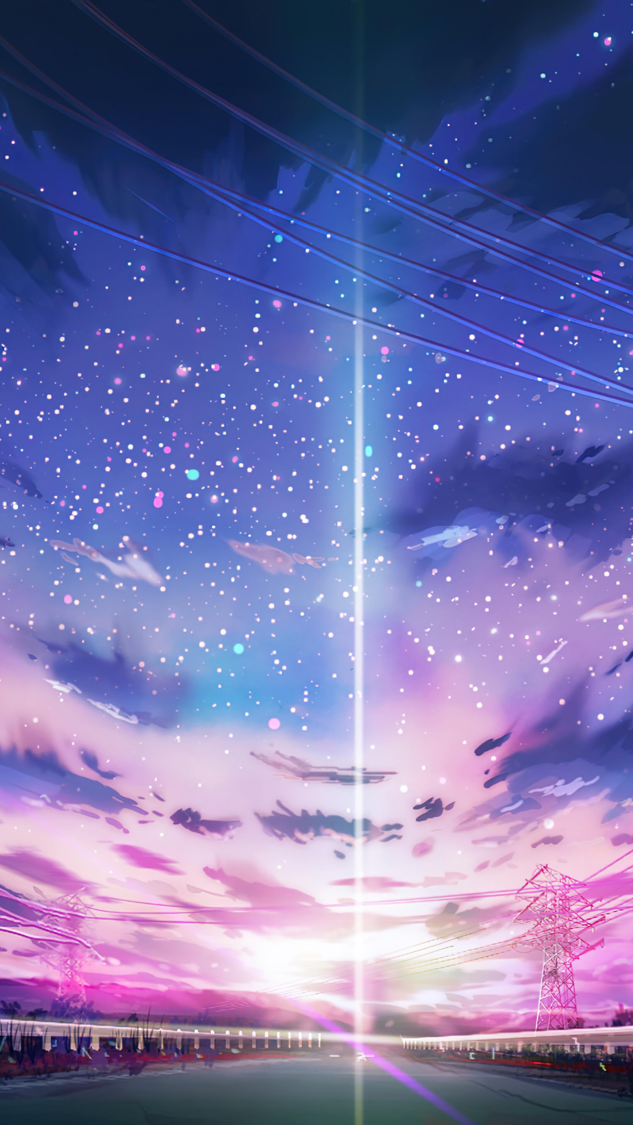 Sunrise Anime Road Sky Clouds 4K Wallpaper iPhone HD Phone 4820f