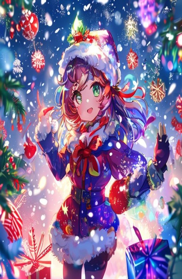Gacha Christmas Girl Wallpaper