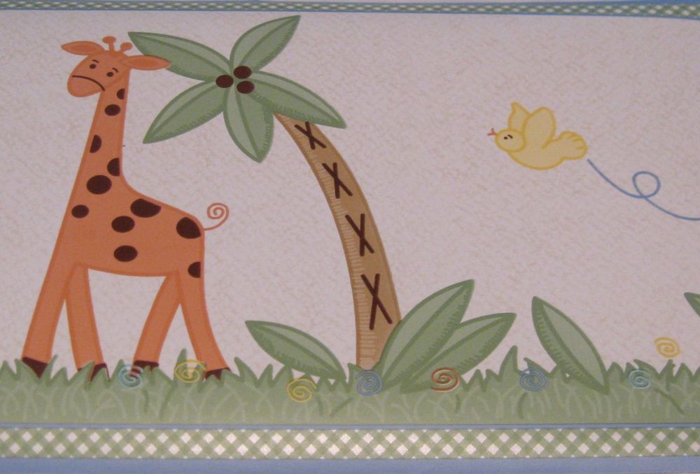 Kidsline Paradiso Animals Giraffe Jungle Wallpaper Border Ft Multi