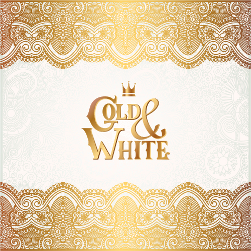 The Gallery For Gold And White Background