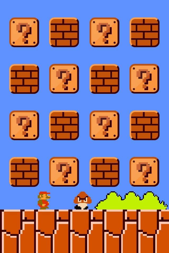 The Super Mario Bros. Question Block 4K Wallpaper iPhone HD Phone
