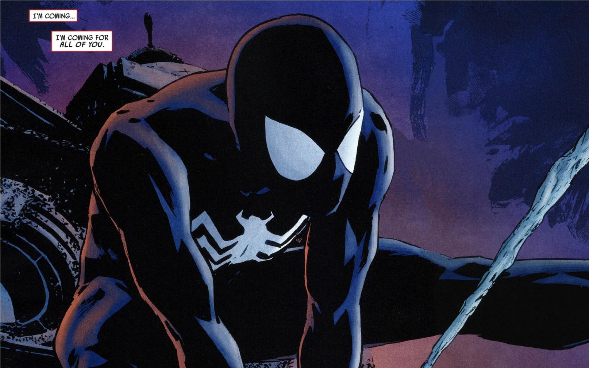 Black Spiderman iPhone Background