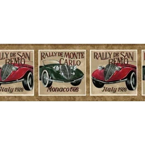 Free download Brown Framed Vintage Cars Wallpaper Border [500x500] for
