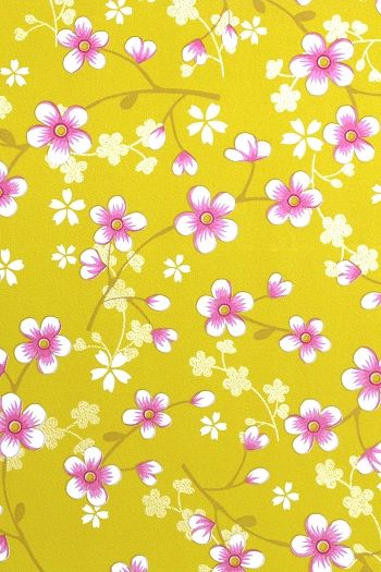 Pip Cherry Blossom Yellow Wallpaper Story