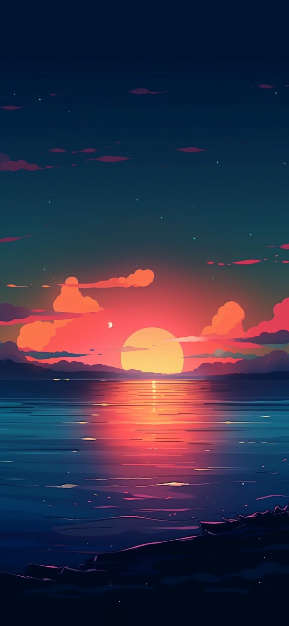 Beautiful Sunset Sea Wallpaper