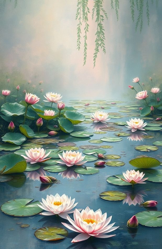 Monet Water Lilies Wallpaper