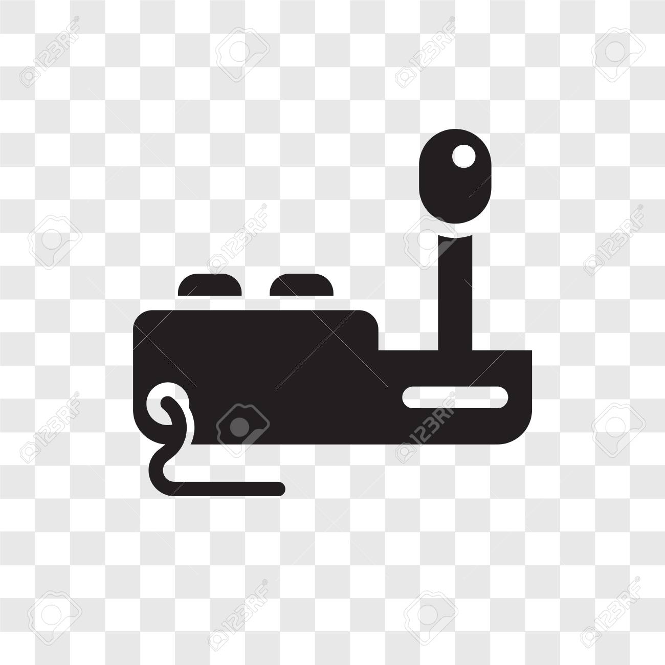 Joystick Vector Icon Isolated On Transparent Background