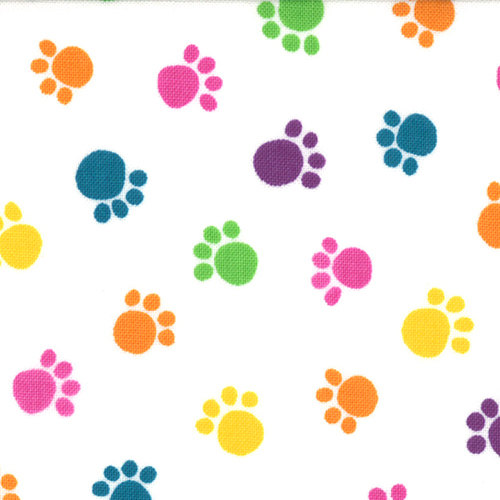 Colorful Paw Print Background Clearance Multi Colored Cat