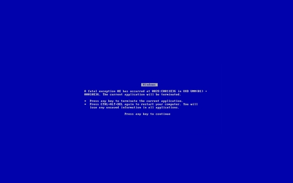 Blue Microsoft Windows Screen Of Death Screens Wallpaper