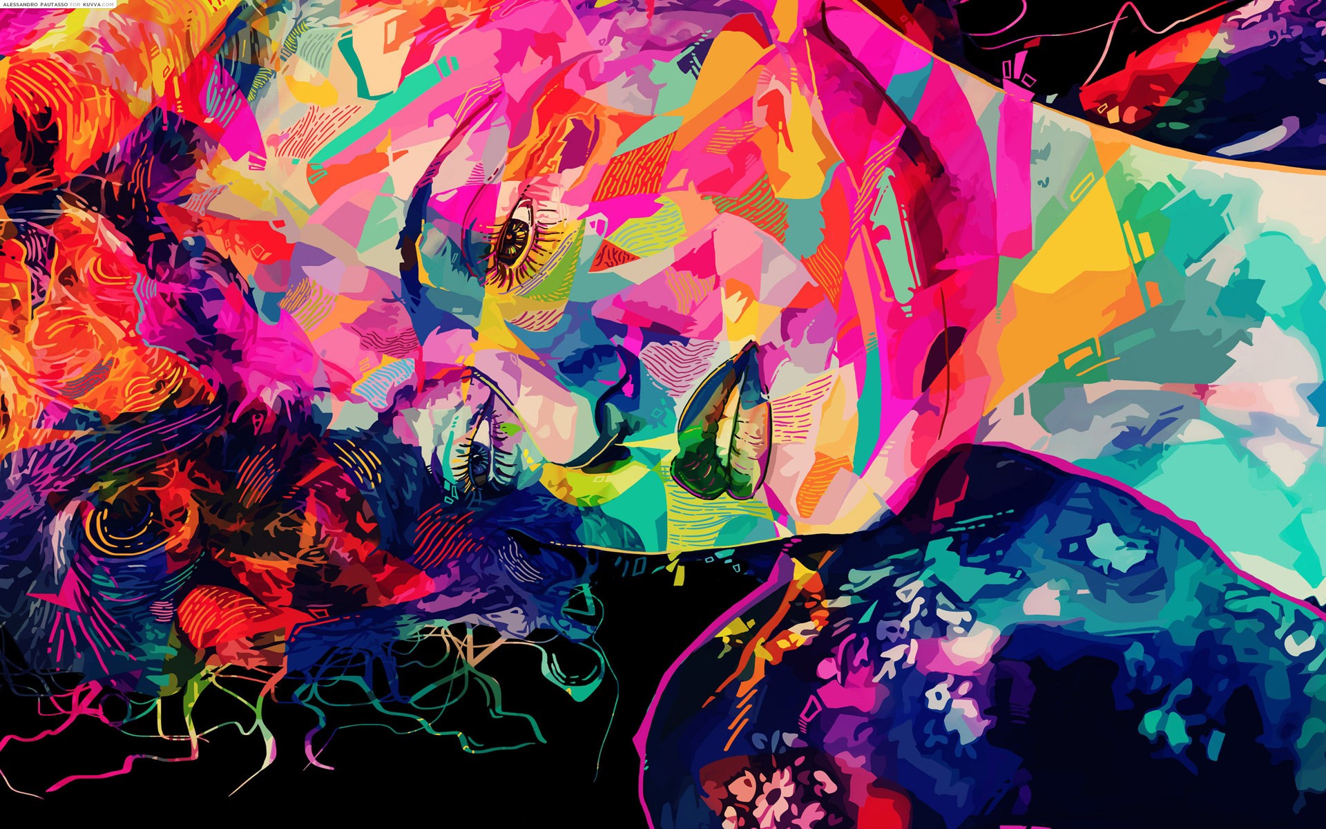Face Abstract Colorful Wallpaper