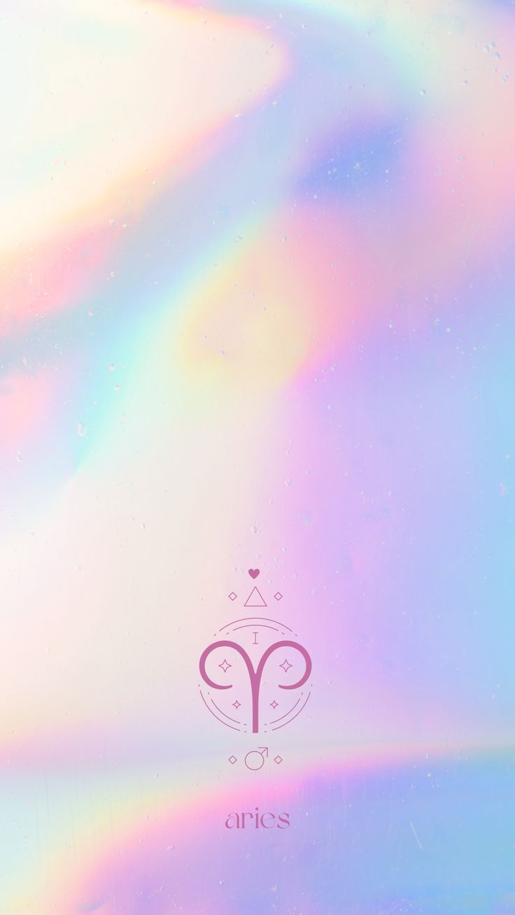 Aries Aesthetic Astrology Holographic Wallpaper For Phone iPhone And