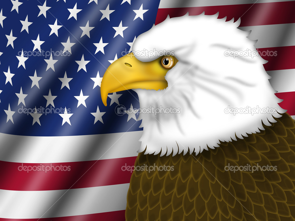 Bald Eagle With American Flag Wallpaper American Bald Eagle And us