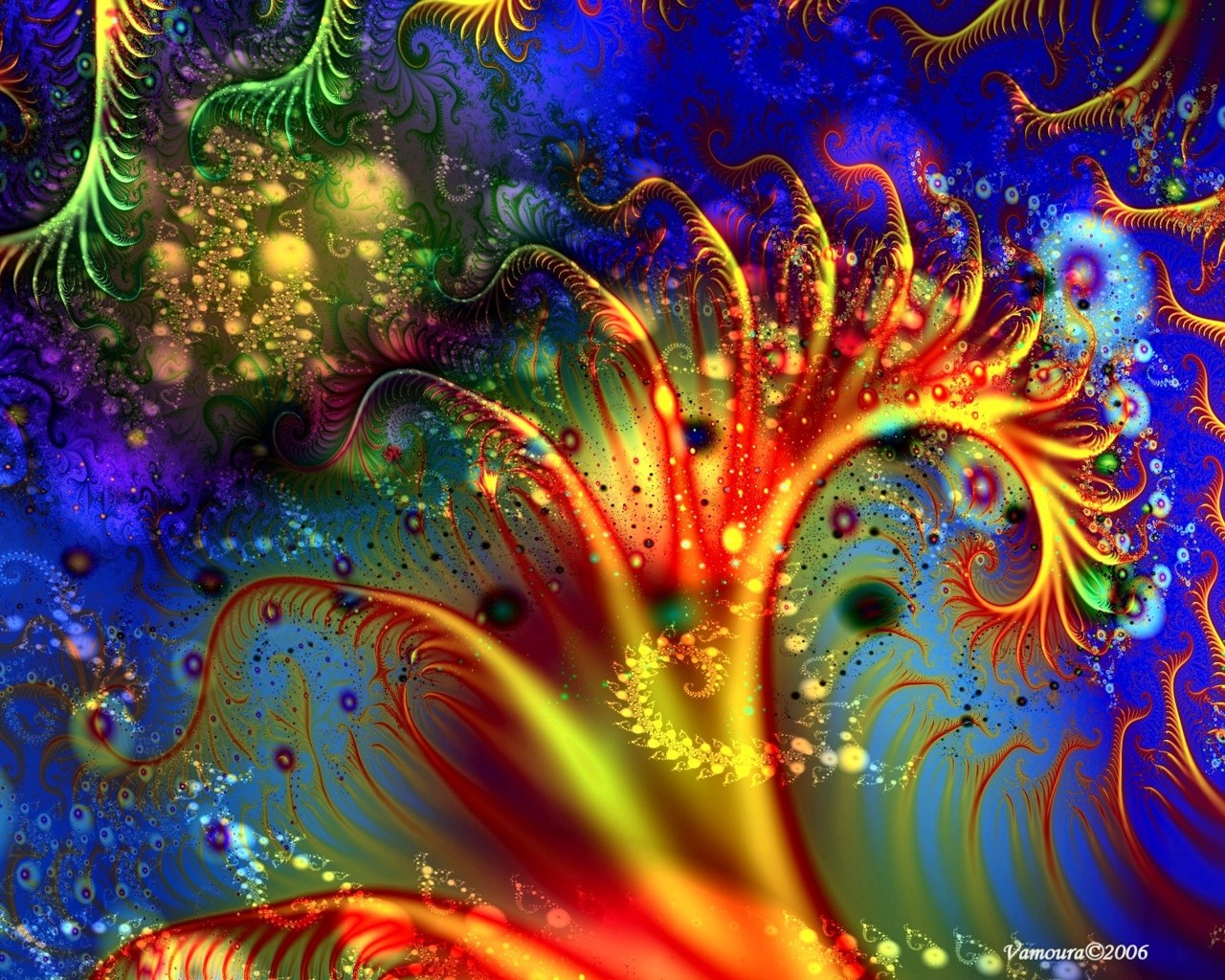 Abstract Fractals Colored HD Wallpaper Quality