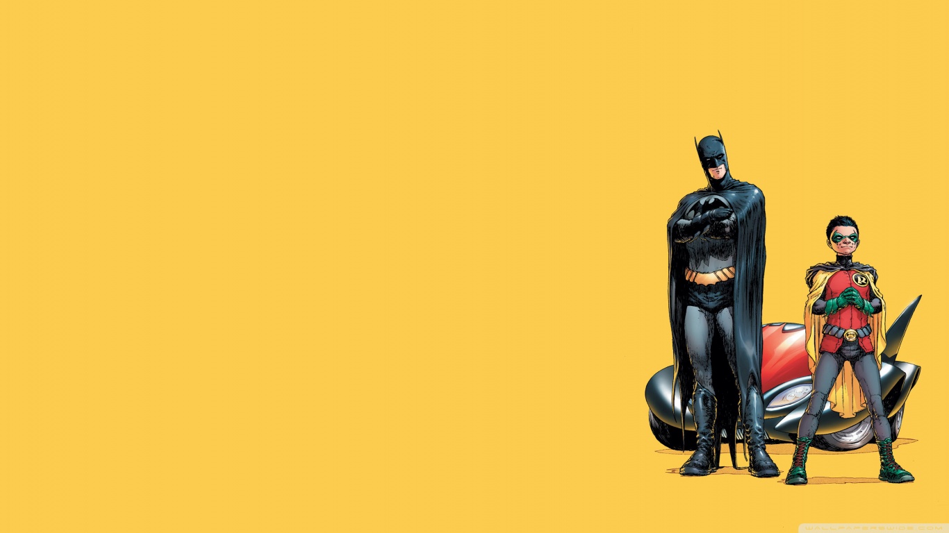 Batman And Robin Cartoon HD Desktop Wallpaper High Definition
