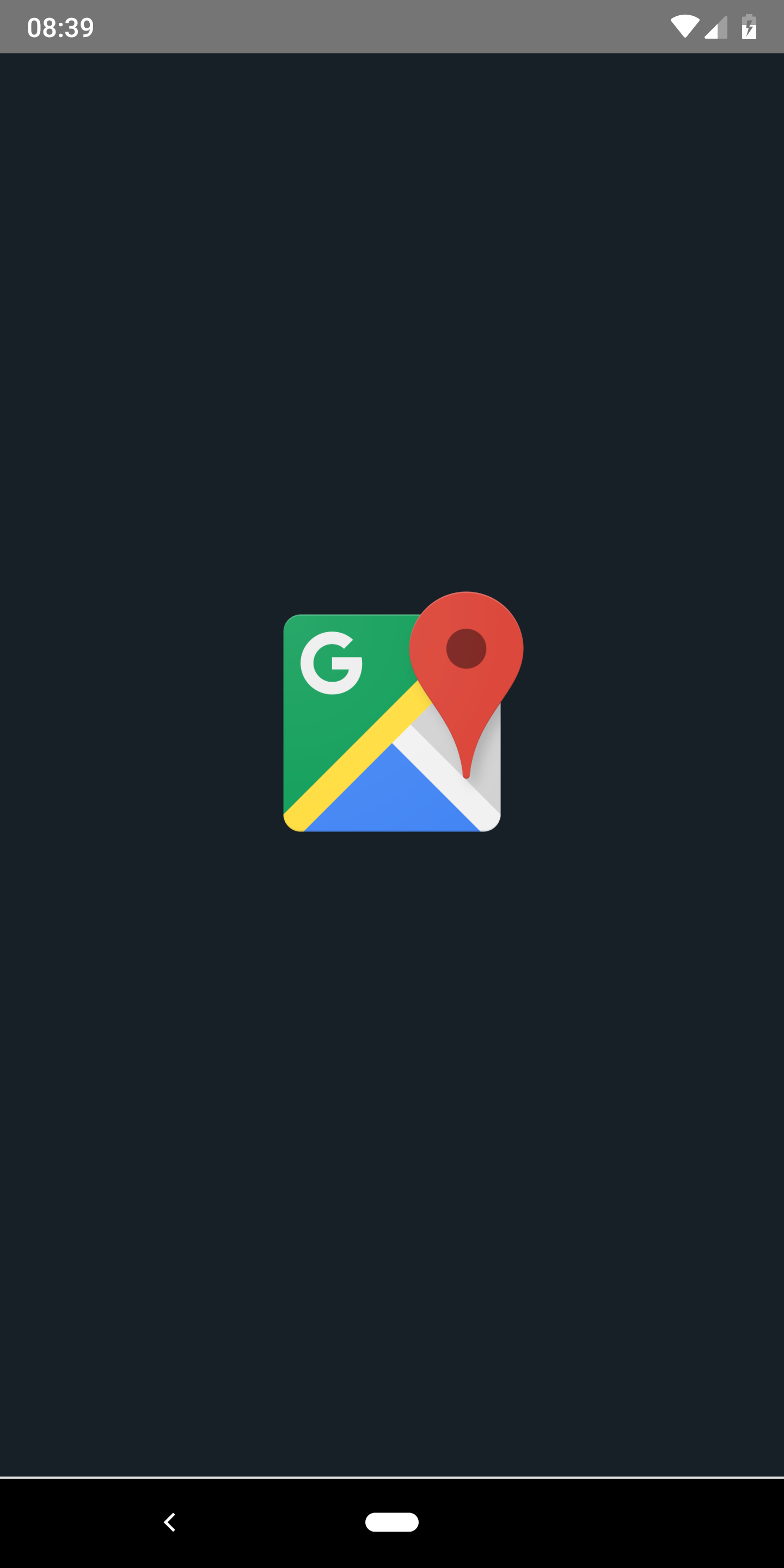 Global Dark Theme Google Maps Loading Screen Has A