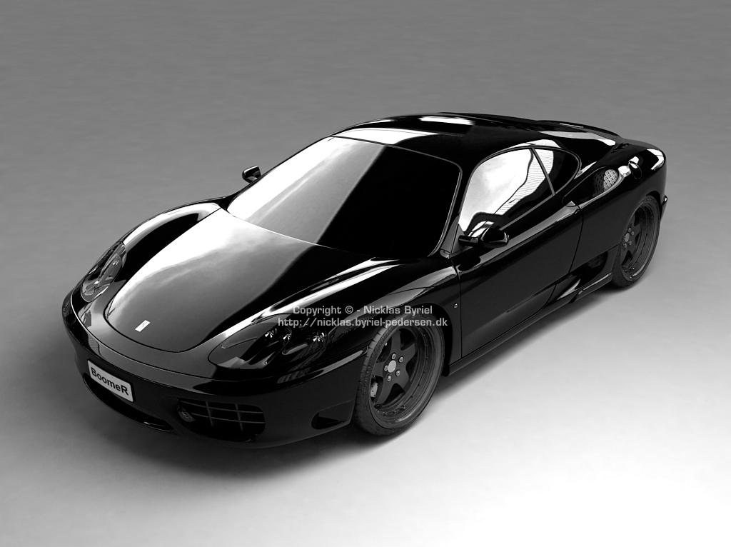 Black Ferrari Sports Car Wallpaper