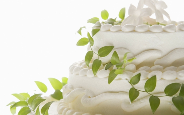 Leaves Cream White Background Cakes Cake Wallpaper