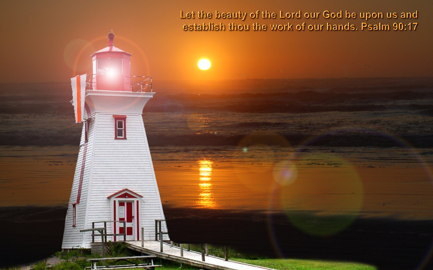 Light House In Sunset Wallpaper Christian And Background