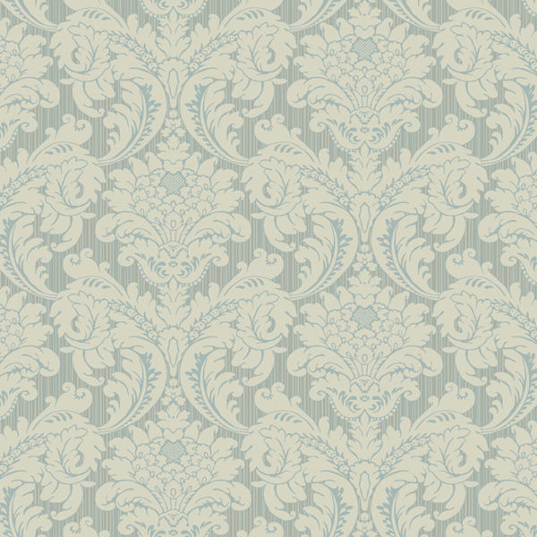 Blue And Grey Strie Flat Damask Wallpaper Wall Sticker Outlet